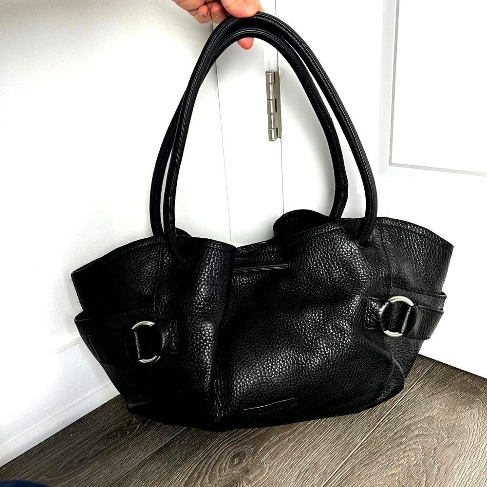 Cole Haan Black leather drawstring bucket‎ bag